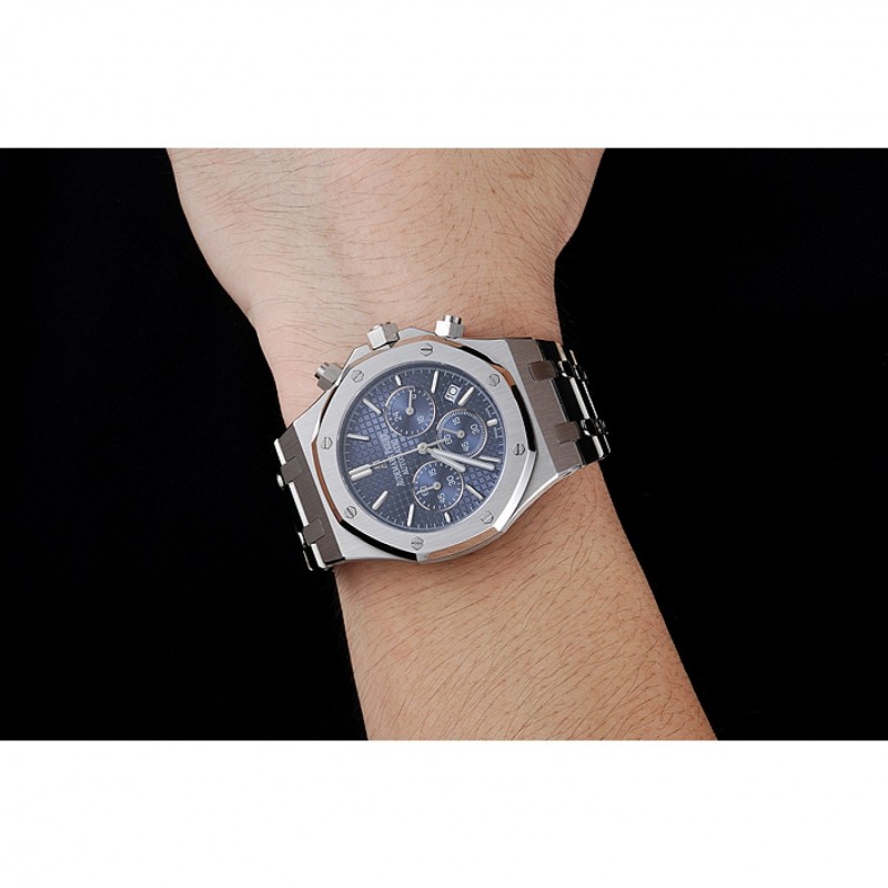 Audemars Piguet Royal Oak Chronograph Blue Dial Stainless Steel Bracelet 1454028 Replica Watches